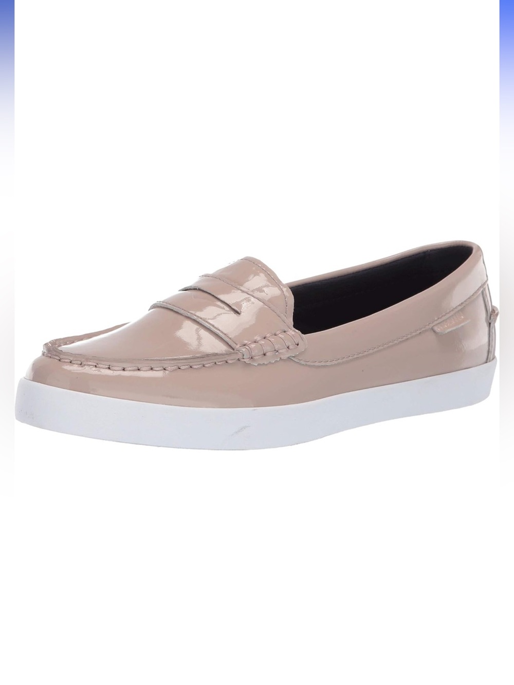 Women’s Cole Haan Etherea Nantucket Patent Penny Loafers Soft Nude 11M NEW